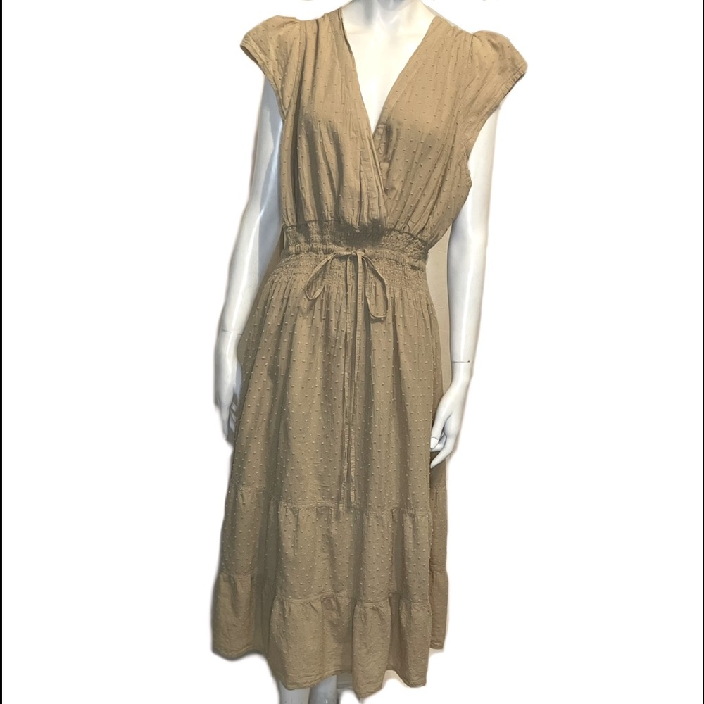 Mlle Gabrielle tiered v neck maxi dress 18W/20W